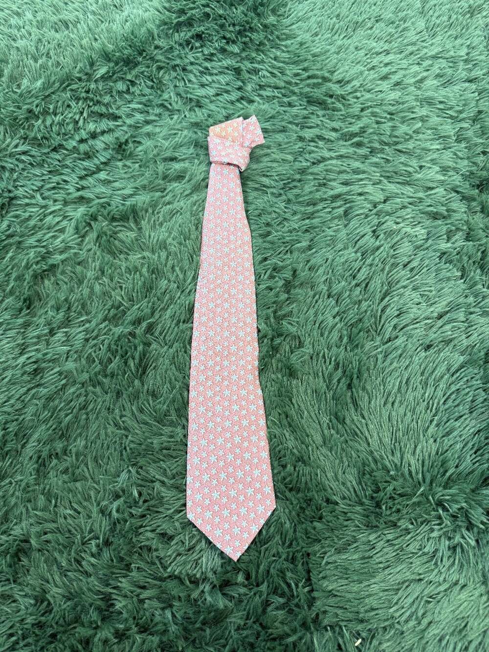 Vineyard Vines Men's Pink Starfish Ocean Sea Life Pattern Silk Necktie Tie